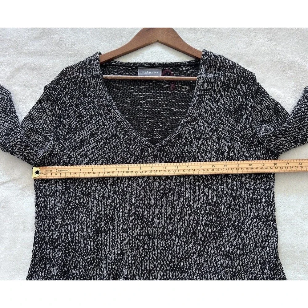 Wooden Ships Knit Sweater XS/Small Marled Boxy Cropped Lightweight - Picture 9 of 12